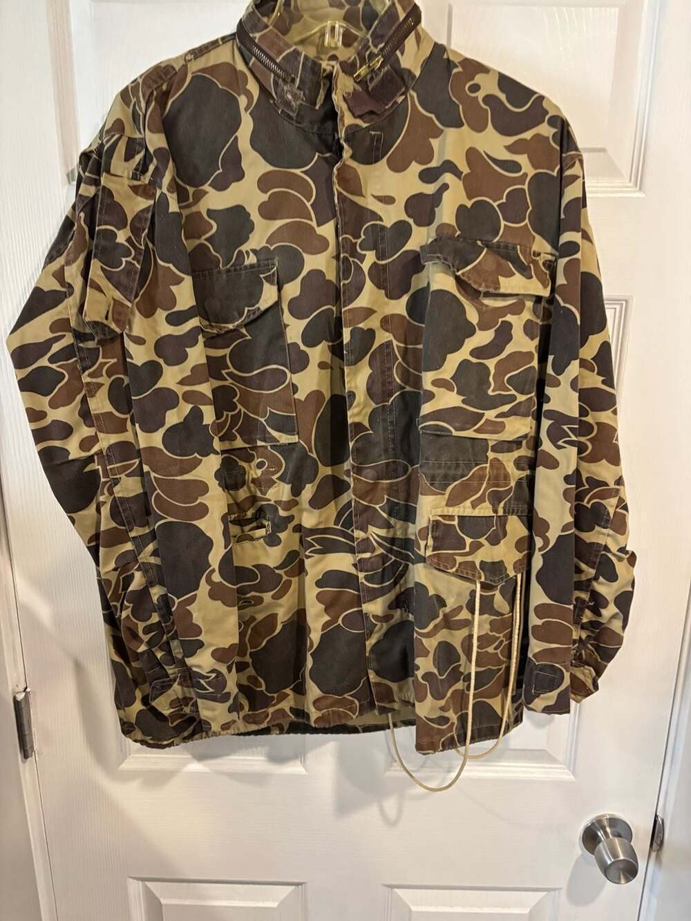 Vintage Duck Bay Camo Field Work Jacket Size Large Lined – ,